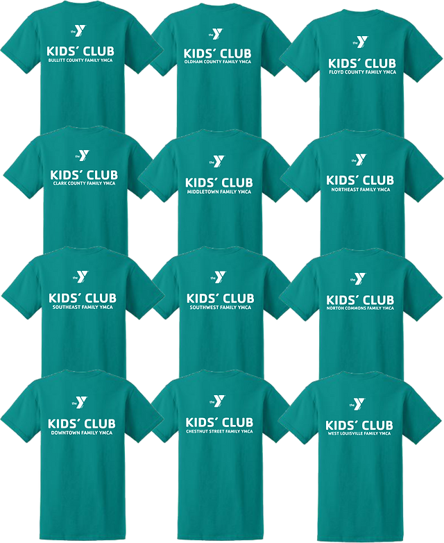 YMCA Kids Club Short Sleeve Tee Shirt (Adult Sized)