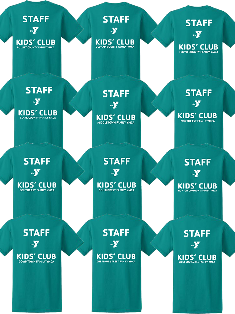 Staff YMCA Kids Club Short Sleeve Tee Shirt